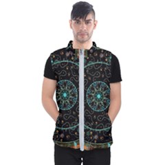 Mandala - 0008b - The Coffee Eye Men s Puffer Vest by WetdryvacsLair
