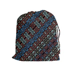 Multicolored Mosaic Print Pattern Drawstring Pouch (xl) by dflcprintsclothing