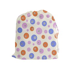 Multicolored Circles Drawstring Pouch (xl) by SychEva