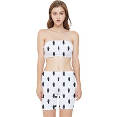 Vampire Hand Motif Graphic Print Pattern Stretch Shorts And Tube Top Set by dflcprintsclothing