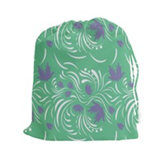Folk Floral Pattern  Abstract Flowers Print  Seamless Pattern Drawstring Pouch (2xl) by Eskimos