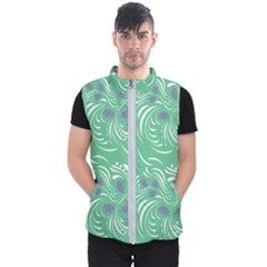Folk Floral Pattern  Abstract Flowers Print  Seamless Pattern Men s Puffer Vest by Eskimos