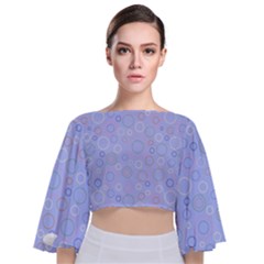 Circle Tie Back Butterfly Sleeve Chiffon Top by SychEva