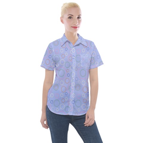 Circle Women s Short Sleeve Pocket Shirt by SychEva