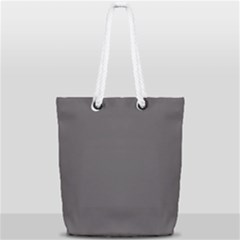Carbon Grey Full Print Rope Handle Tote (small) by FabChoice