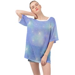 Heavenly Flowers Oversized Chiffon Top by SychEva