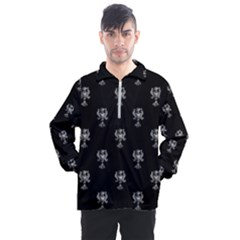 Ancient Greek Artwork Motif Pattern Men s Half Zip Pullover by dflcprintsclothing