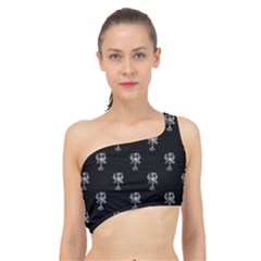 Ancient Greek Artwork Motif Pattern Spliced Up Bikini Top  by dflcprintsclothing