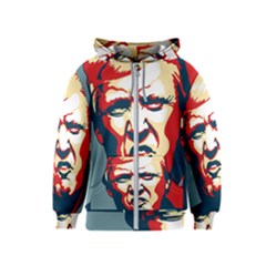 Trump Pop Art Kids  Zipper Hoodie by goljakoff