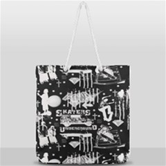 Skater-underground2 Full Print Rope Handle Tote (large) by PollyParadise