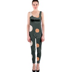 Black Peach White  One Piece Catsuit by Sobalvarro