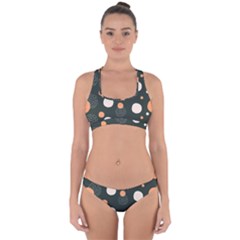 Black Peach White  Cross Back Hipster Bikini Set by Sobalvarro
