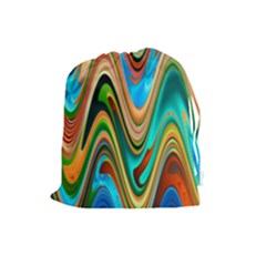 Icecreams Drawstring Pouch (large) by PollyParadise