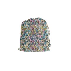 Multicolored Watercolor Stones Drawstring Pouch (small) by SychEva