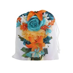Spring Flowers Drawstring Pouch (xl) by LW41021