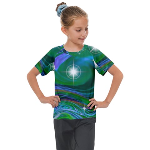 Night Sky Kids  Mesh Piece Tee by LW41021