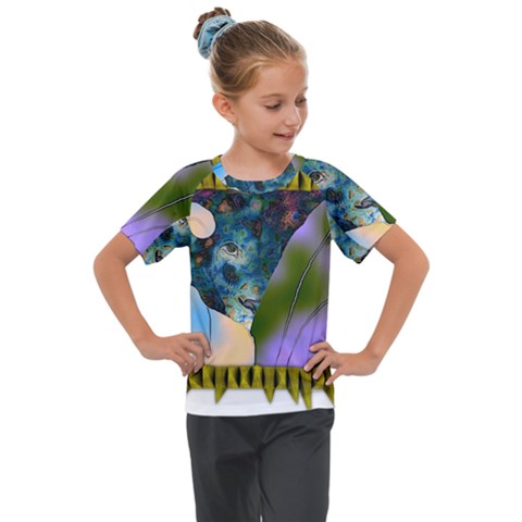 Jungle Lion Kids  Mesh Piece Tee by LW41021