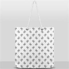 Black And White Sketchy Birds Motif Pattern Full Print Rope Handle Tote (large) by dflcprintsclothing