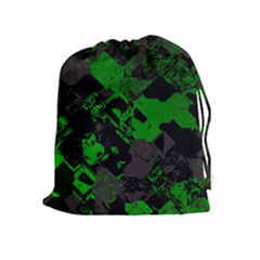 Cyber Camo Drawstring Pouch (xl) by MRNStudios