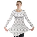 Modern Geometric Black And White Print Pattern Long Sleeve Tunic  View1