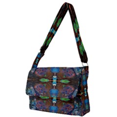 Abstract Marbling Painting Repeats Full Print Messenger Bag (l) by kaleidomarblingart