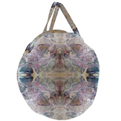Marbling Ornate Giant Round Zipper Tote by kaleidomarblingart