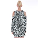 Beyond Abstract Velvet Long Sleeve Shoulder Cutout Dress View2