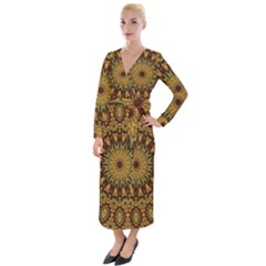 Woodwork Velvet Maxi Wrap Dress by LW323