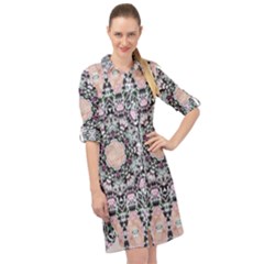 Gem Long Sleeve Mini Shirt Dress by LW323