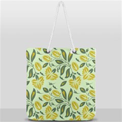 Folk Floral Pattern  Abstract Flowers Surface Design  Seamless Pattern Full Print Rope Handle Tote (large) by Eskimos