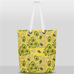 Folk Floral Pattern  Abstract Flowers Surface Design  Seamless Pattern Full Print Rope Handle Tote (small) by Eskimos