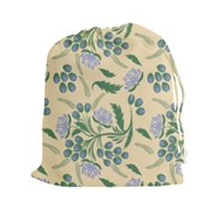 Folk Floral Pattern  Abstract Flowers Surface Design  Seamless Pattern Drawstring Pouch (2xl) by Eskimos