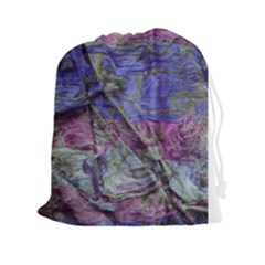 Warp And Weft Drawstring Pouch (2xl) by kaleidomarblingart