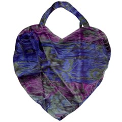 Warp And Weft Giant Heart Shaped Tote by kaleidomarblingart