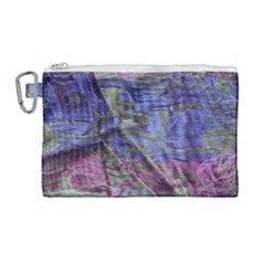 Warp And Weft Canvas Cosmetic Bag (large) by kaleidomarblingart