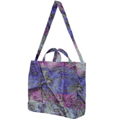 Warp And Weft Square Shoulder Tote Bag by kaleidomarblingart