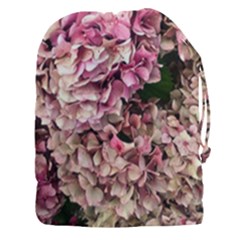Pink Hydrangea Drawstring Pouch (3xl) by kaleidomarblingart