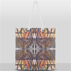 Mixed Media Print Full Print Rope Handle Tote (large) by kaleidomarblingart