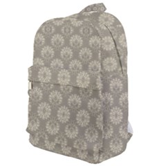 Bright Silver Flowers Motif Pattern Classic Backpack by dflcprintsclothing