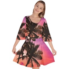 Ocean Paradise Velour Kimono Dress by LW323