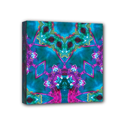 Peacock2 Mini Canvas 4  X 4  (stretched) by LW323