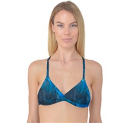 Feathery Blue Reversible Tri Bikini Top by LW323