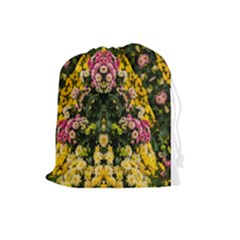 Springflowers Drawstring Pouch (large) by LW323