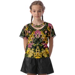 Springflowers Kids  Front Cut Tee by LW323