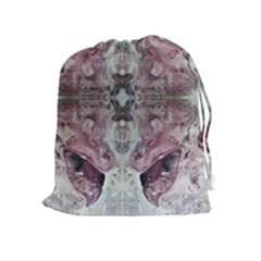Pebbles Repeats Iv Drawstring Pouch (xl) by kaleidomarblingart