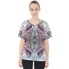 Pebbles Repeats Iv V-neck Dolman Drape Top by kaleidomarblingart
