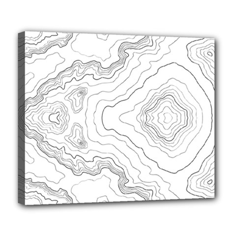 Topography Map Deluxe Canvas 24  X 20  (stretched) by goljakoff