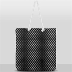 Stars On Black Ink Full Print Rope Handle Tote (large) by goljakoff