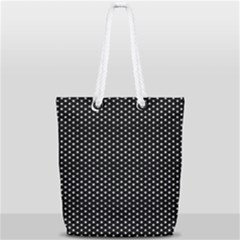 Stars On Black Ink Full Print Rope Handle Tote (small) by goljakoff