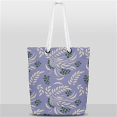 Folk Floral Pattern  Abstract Flowers Surface Design  Seamless Pattern Full Print Rope Handle Tote (small) by Eskimos